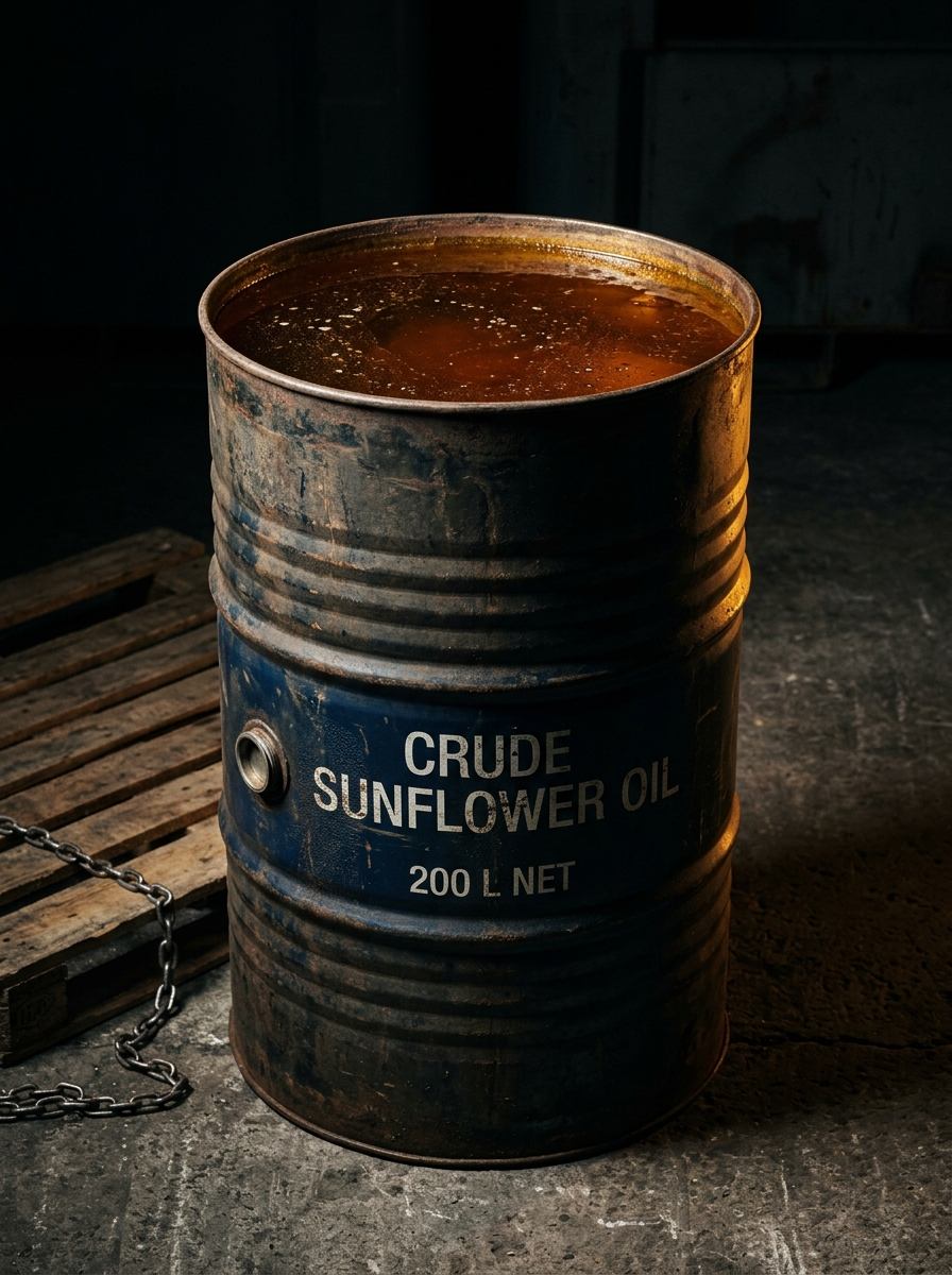Crude sunflower oil industrial steel drum