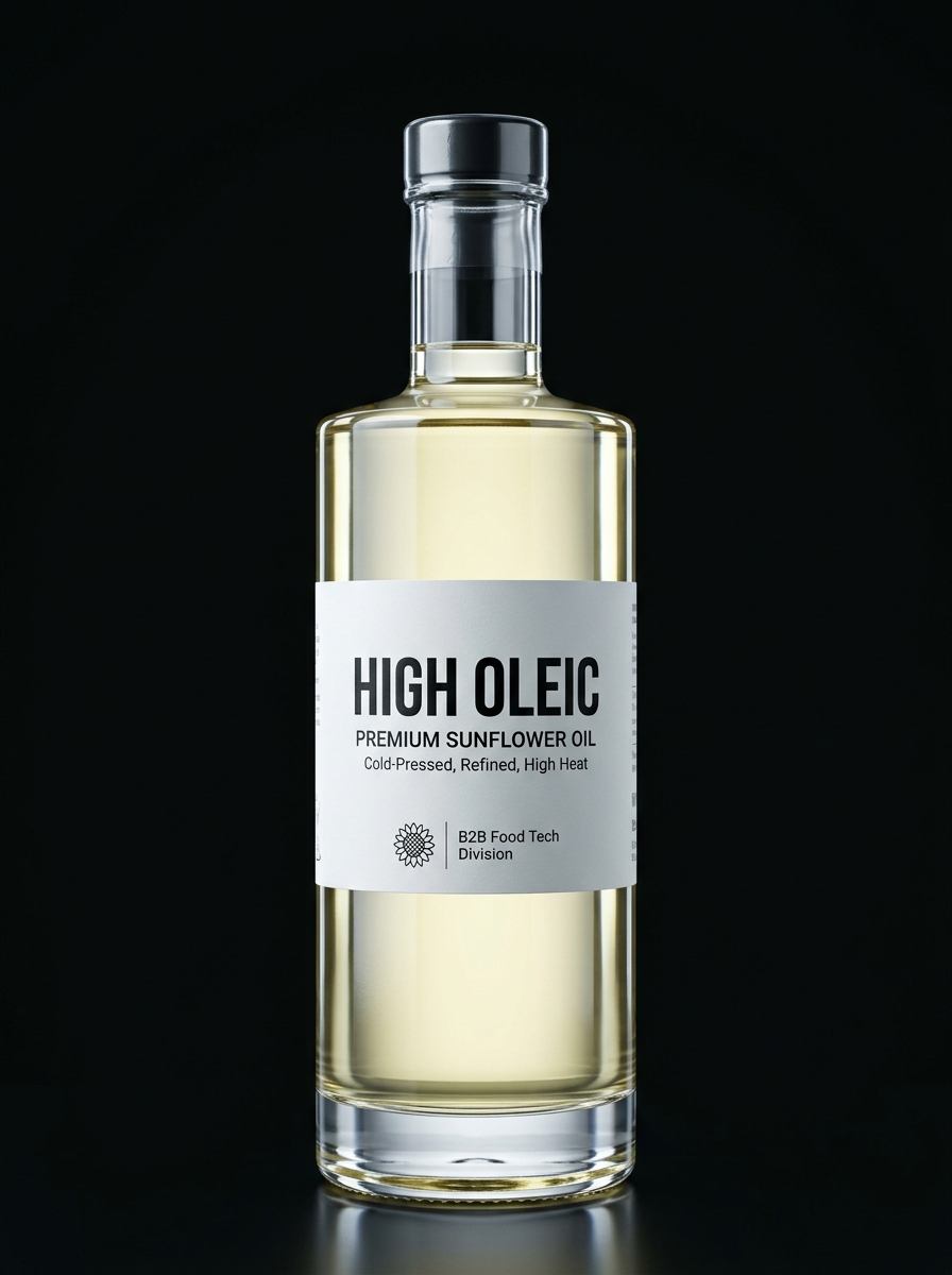 High Oleic sunflower oil premium crystal bottle